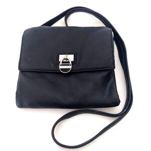 Calvin Klein Purse Black Leather Crossbody Bag Small